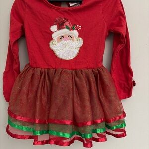Little Lass girls Red Dress with Glitter Accents size 4